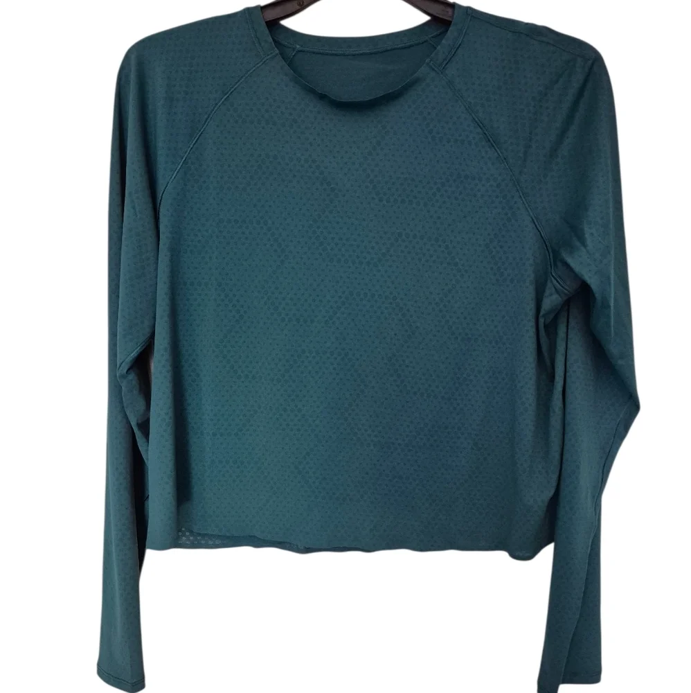 Lululemon Green Raglan Crop Sweatshirt - Picture 1 of 4